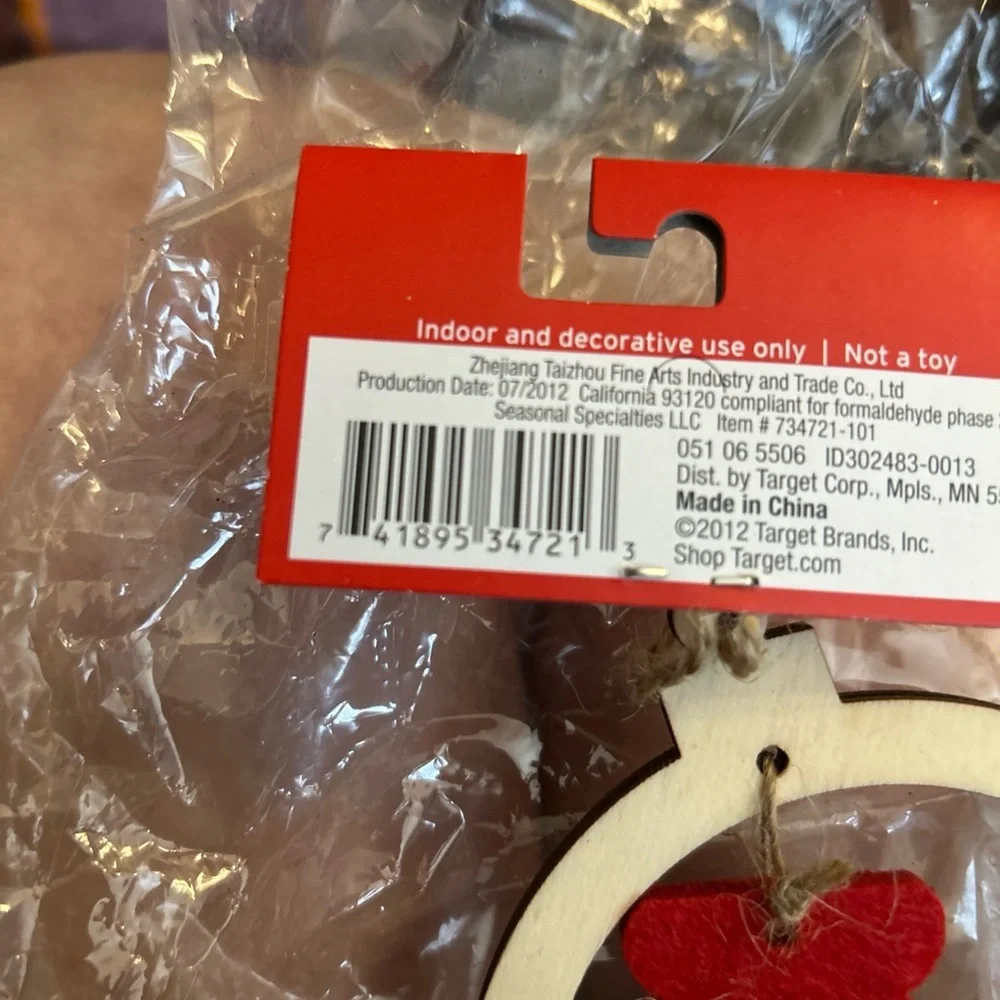 Target Red and White Holiday Ornaments